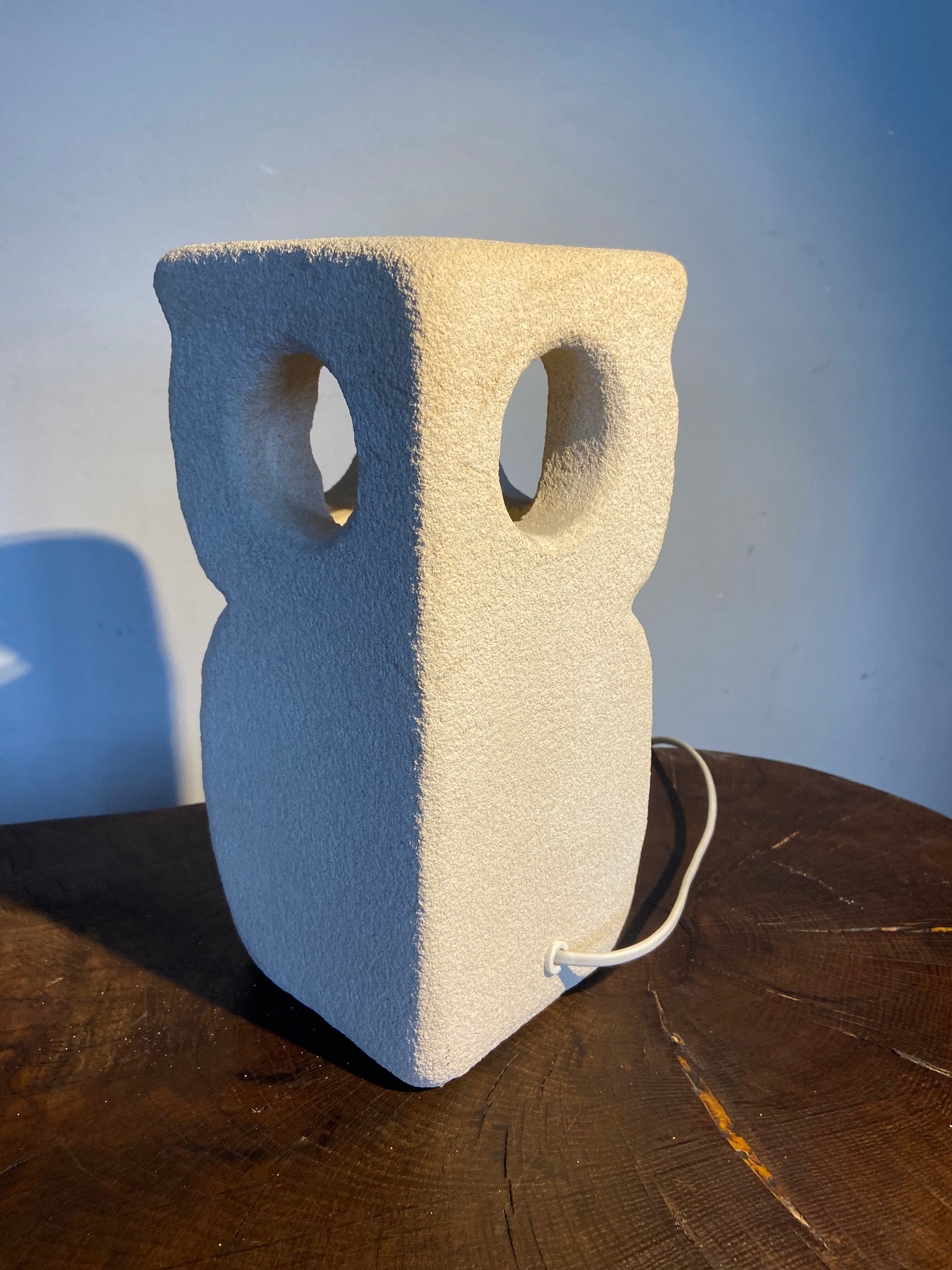 Owl lamp Albert Tormos in Gard stone 60s