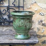 Uzès glazed earthenware planter