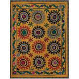 Hand knotted rug, vintage Turkish rug 116x150 cm