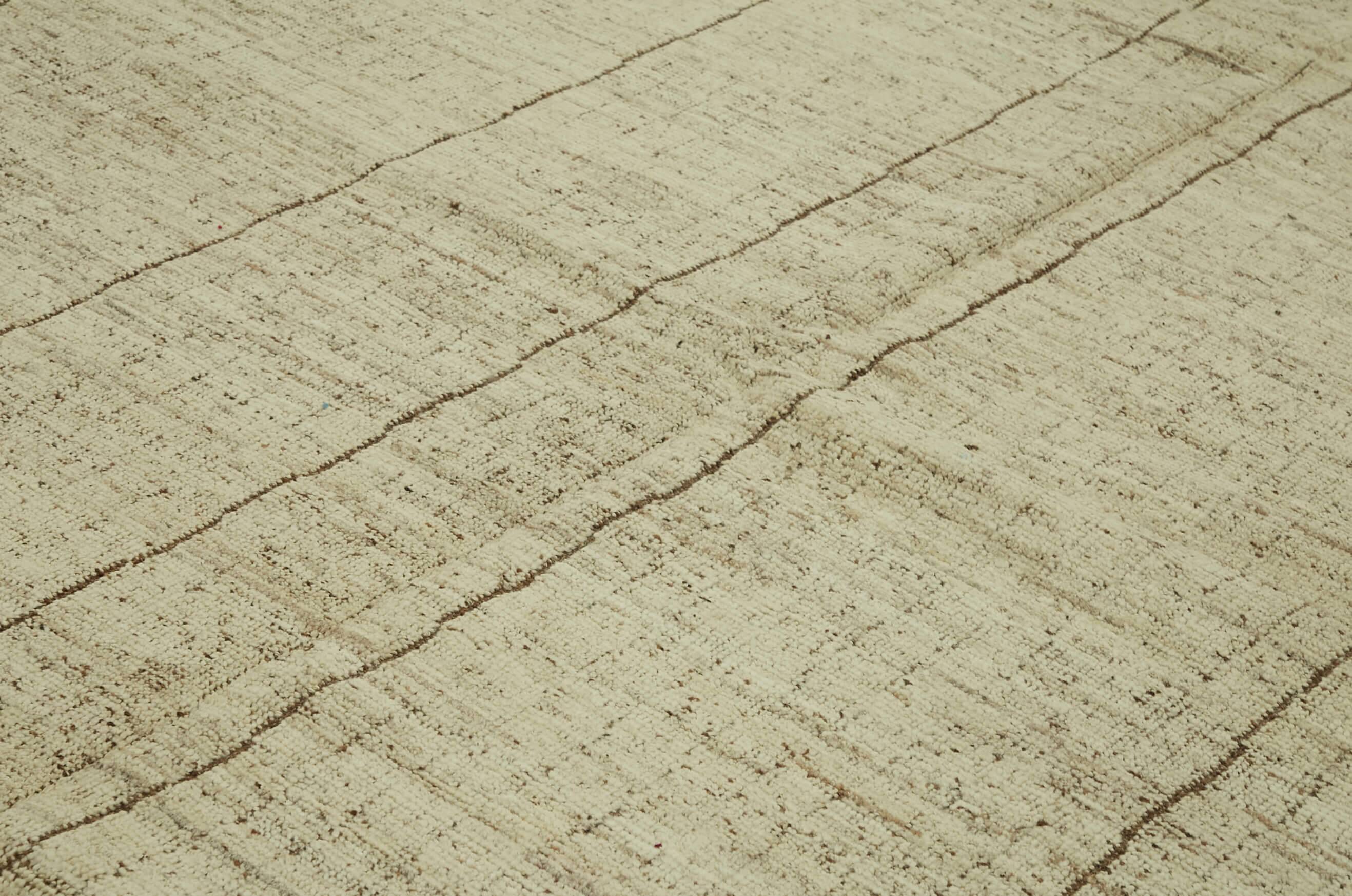 Handmade Turkish One of a Kind 290 cm x 362 cm Beige Wool Carpet