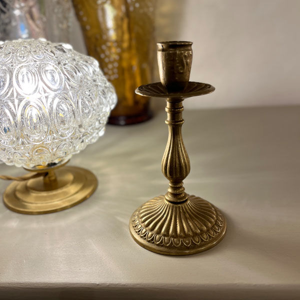 Gilded bronze candle holder