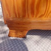 Mado wooden buffet, green and black tray, vintage