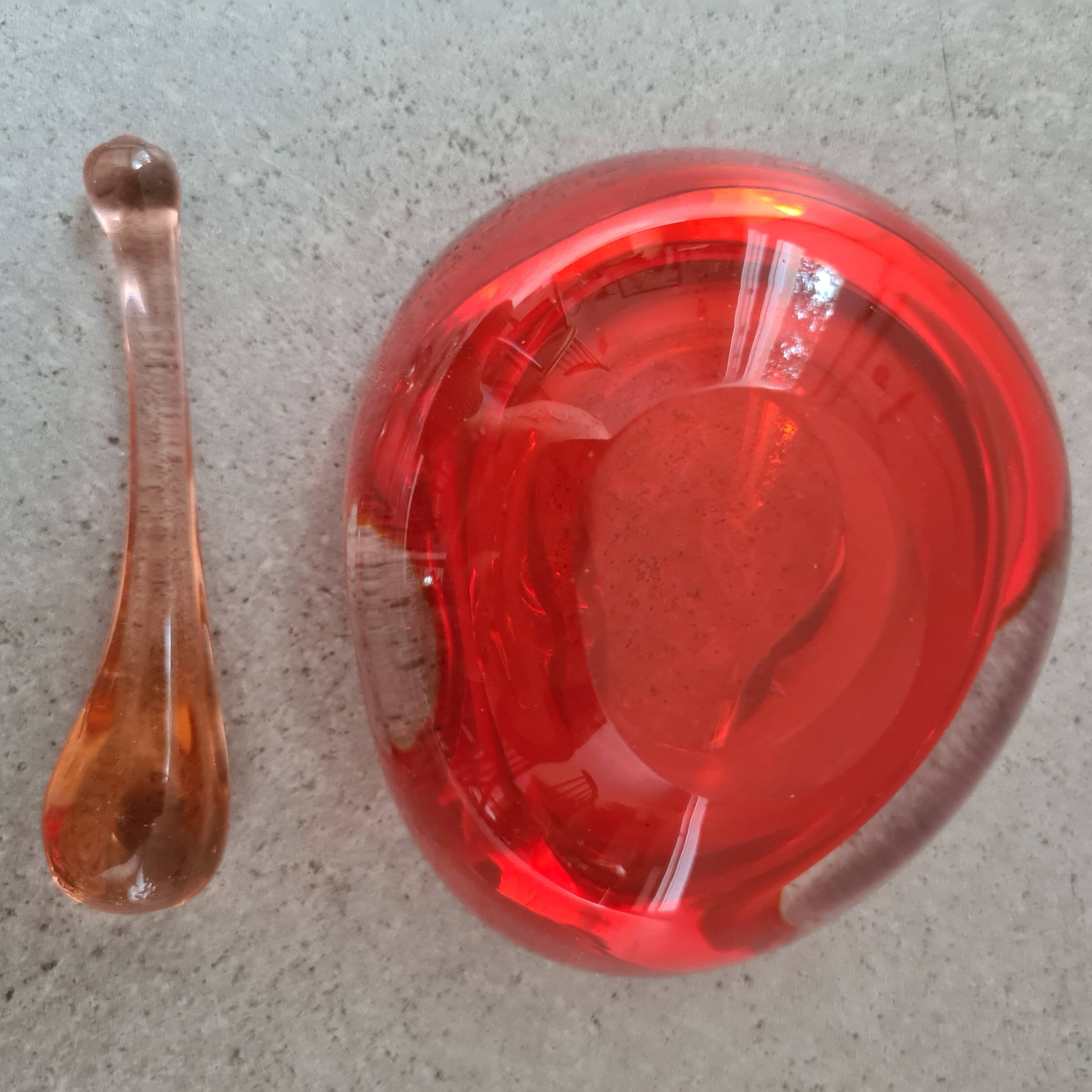 Cendrier en verre Murano vintage
