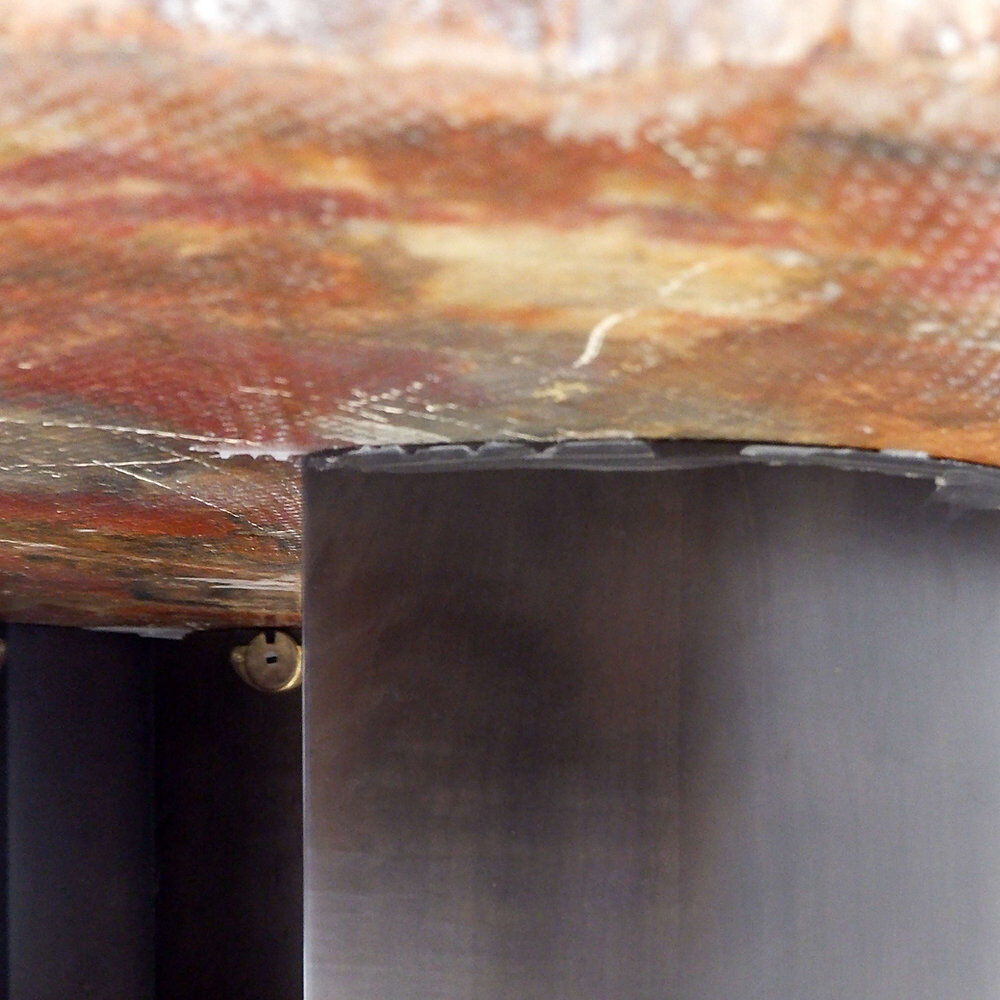 Red petrified wood coffee table from Arizona: 114x88cm