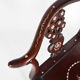 4 Asian armchairs in carved wood and mother-of-pearl inlaid, early twentieth century