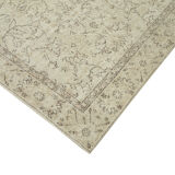 Handwoven distressed anatolian beige rug 168 cm x 281 cm