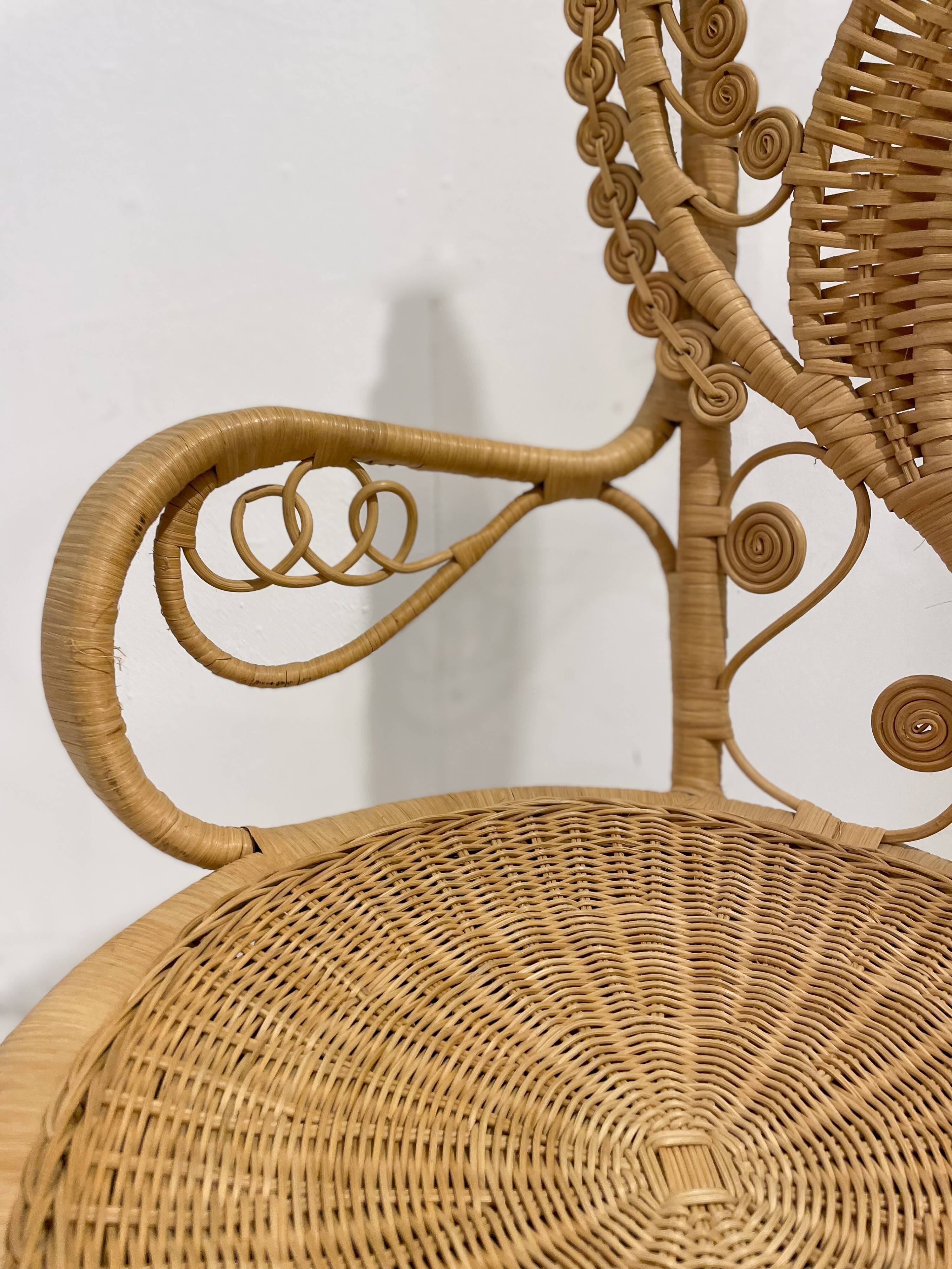 Mid-Century Modern Rattan Armchair