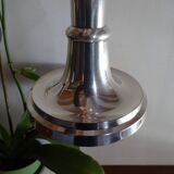 Vintage silver metal candle holder 32.5 cm