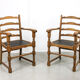 Chaises médiévales vintage en chêne, lot de 4