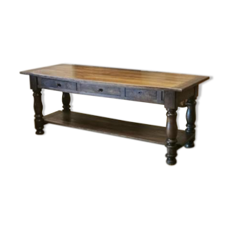 Table de drapier en noyer XIX