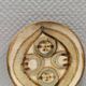 Wall-hung candle holder from Danish Søholm ceramics 1970s.