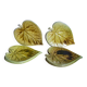 Four ceramic leaf cups from Les potiers d’Accolay