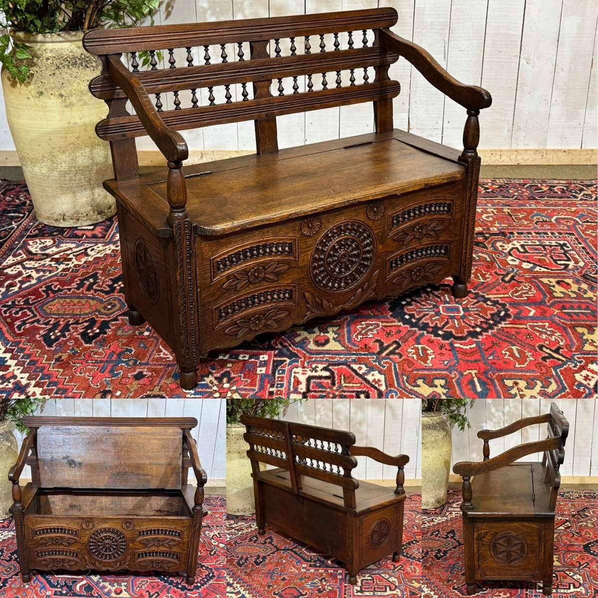 Chestnut bank chest from the 19th century.
