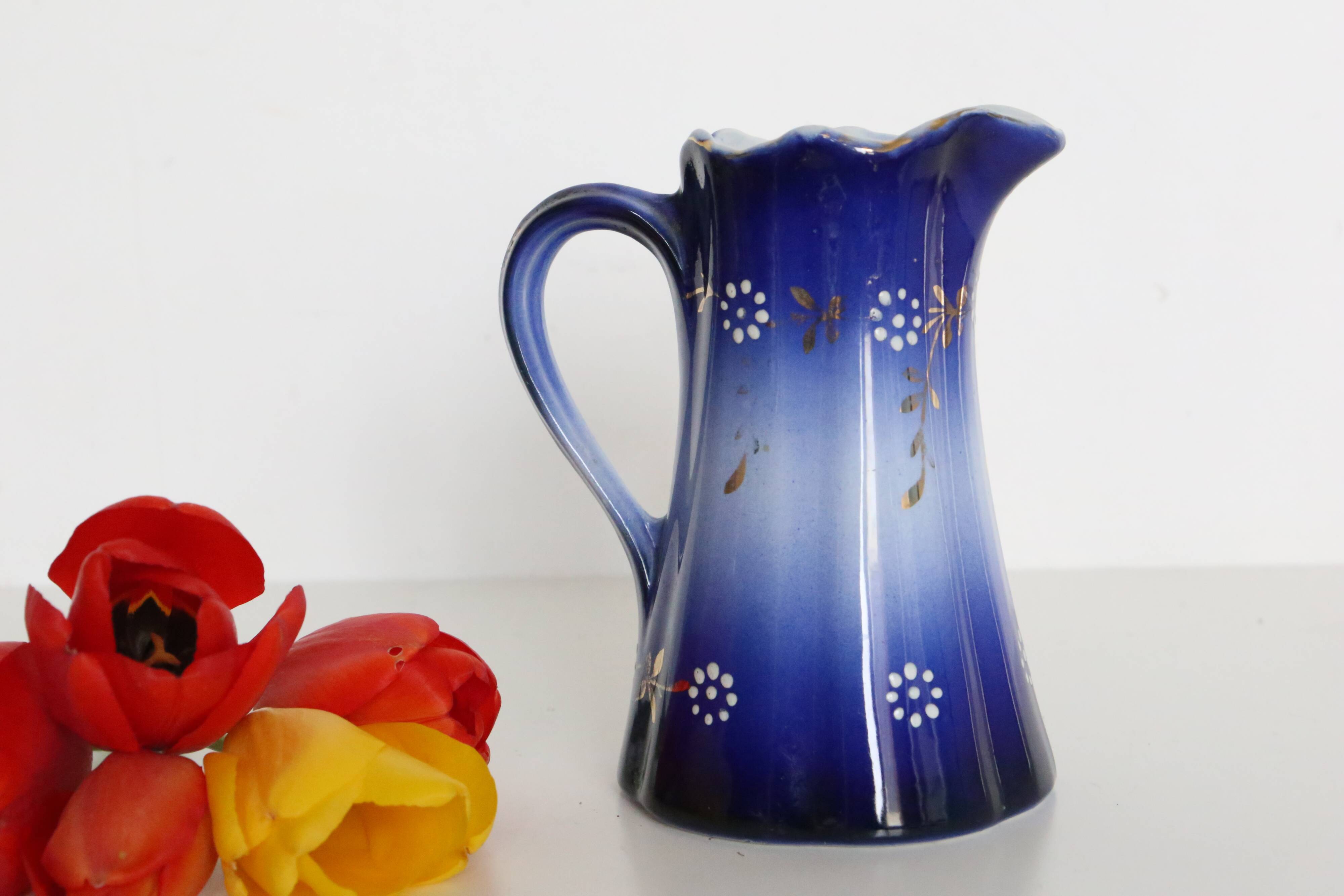 Antique pitcher Luneville Keller and Guerin