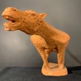 Animal Sculpture Horse, Terracotta, Unique Piece, 1960s