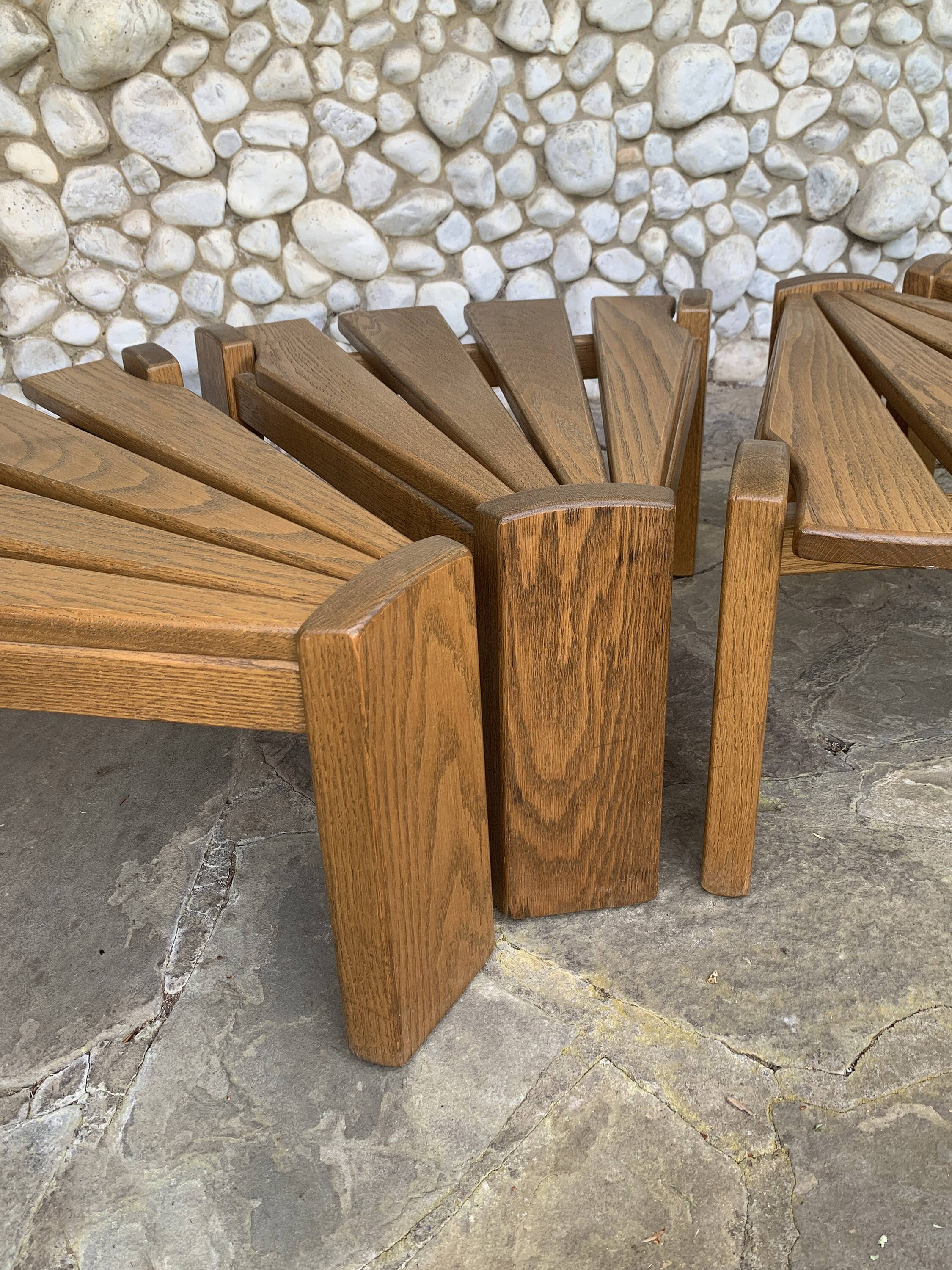 Set of 4 brutalist side tables by Radboud Dittmann, Dittmann & Co. 1970