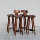 Set of four Mid-Century Dutch bar stools
