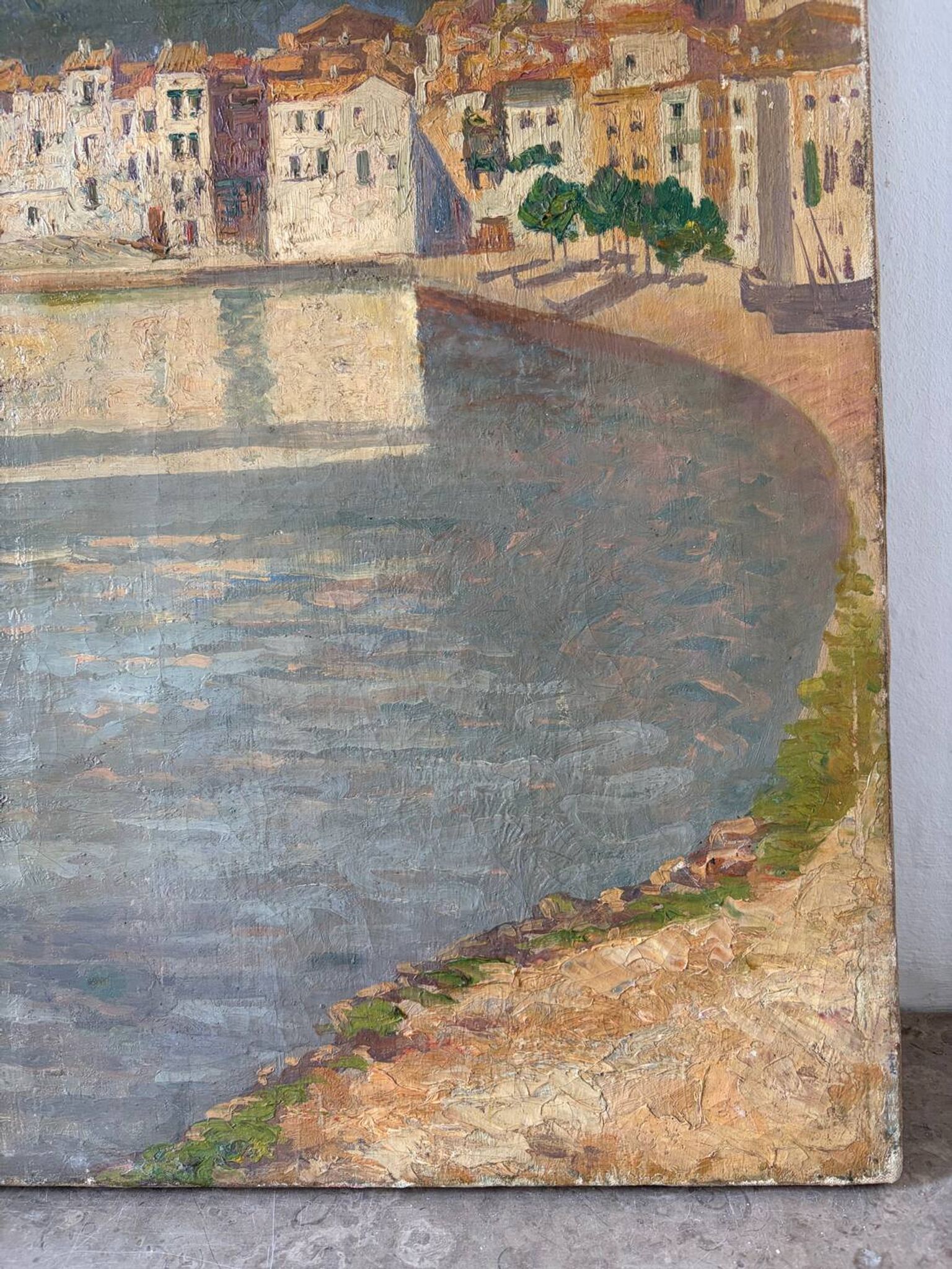 Bay of Cadaqués, oil on canvas signed Laurent Auberge de Gracias (1865-1920)