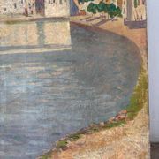 Bay of Cadaqués, oil on canvas signed Laurent Auberge de Gracias (1865-1920)