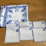 Vintage embroidered tea tablecloth