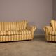Three-seater sofa and armchair, 50s, set of 2