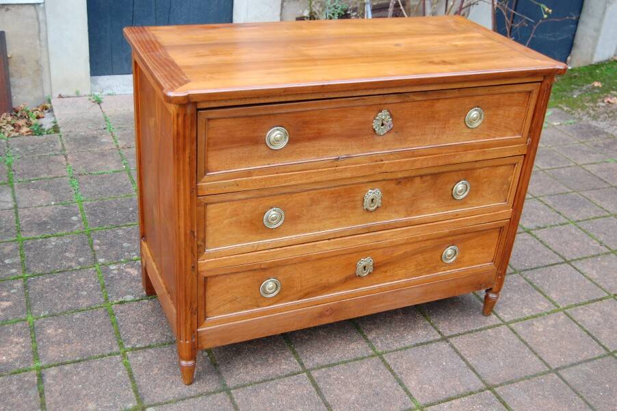 Louis XVI period walnut secretary chest from the 18th century