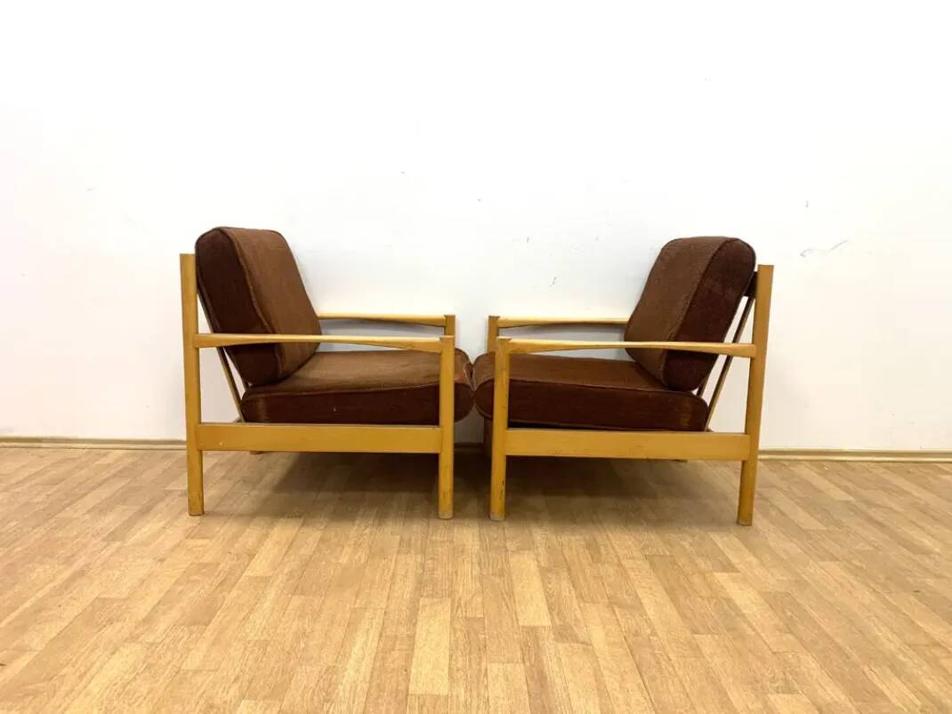 Pair of Armchairs, TON, 1970s, Czechoslovakia