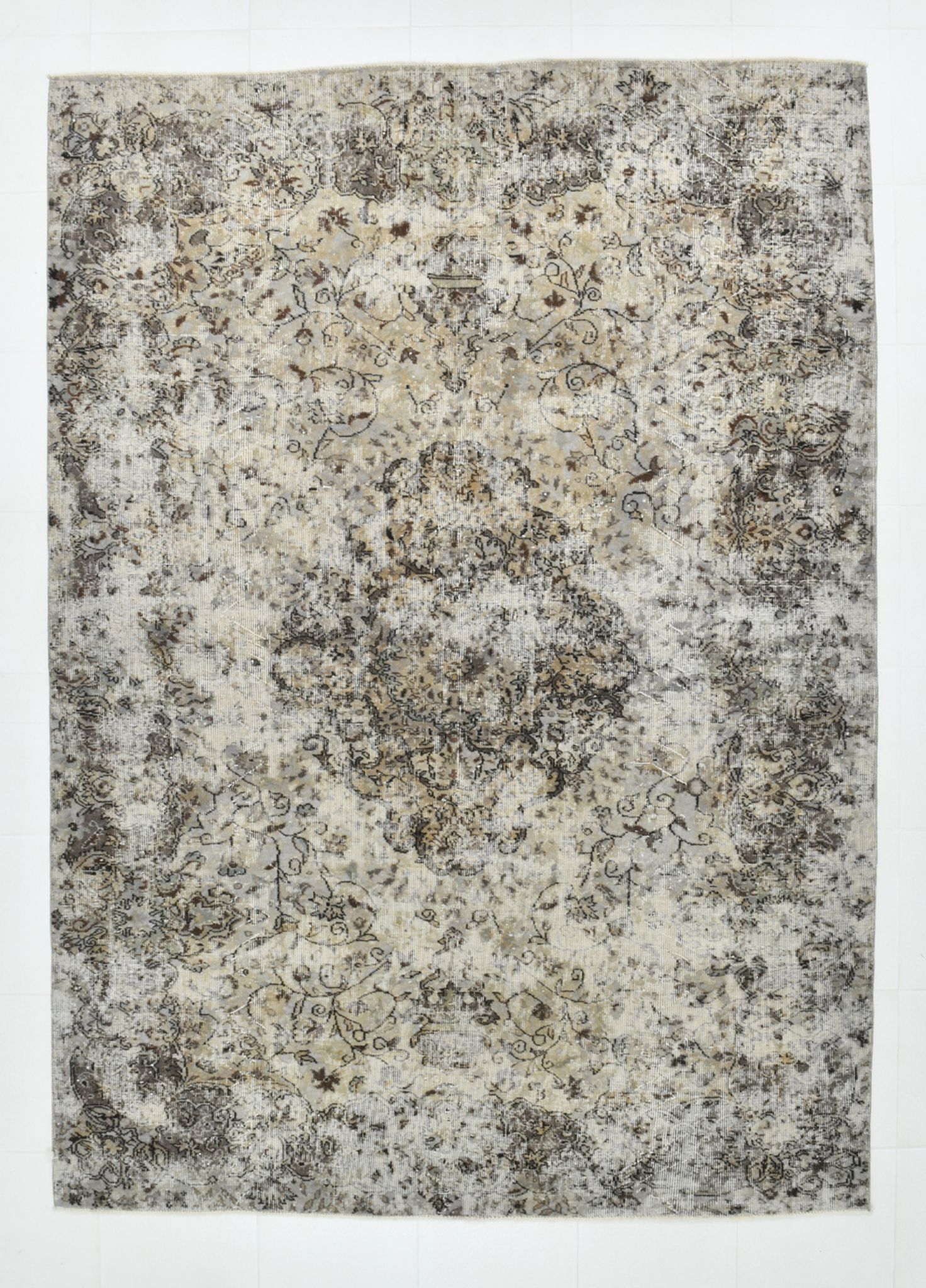7x9 old antique anatolian turkish rug 289x206cm