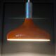 Space age orange 70s pendant light