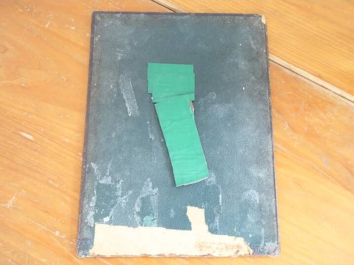 Table mirror on a brass easel