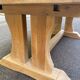 Large extendable monastery table stripped in raw solid oak 200 cm