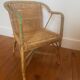 Ensemble table + chaise enfant en rotin.