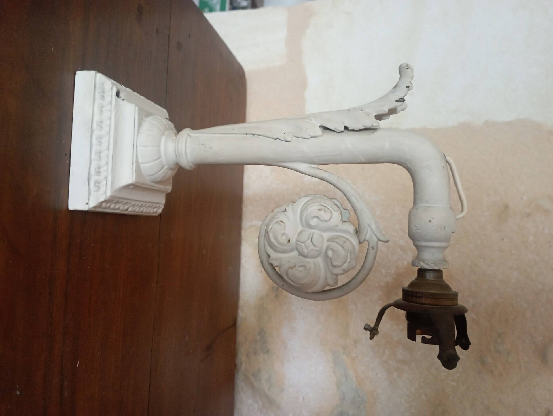 Cast iron art nouveau wall light