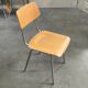 Lot de 22 chaises d'école tchèque " Kovonax" chrome et bois 1950