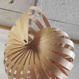 Designer wooden pendant light "Nautilus" model - 2000s