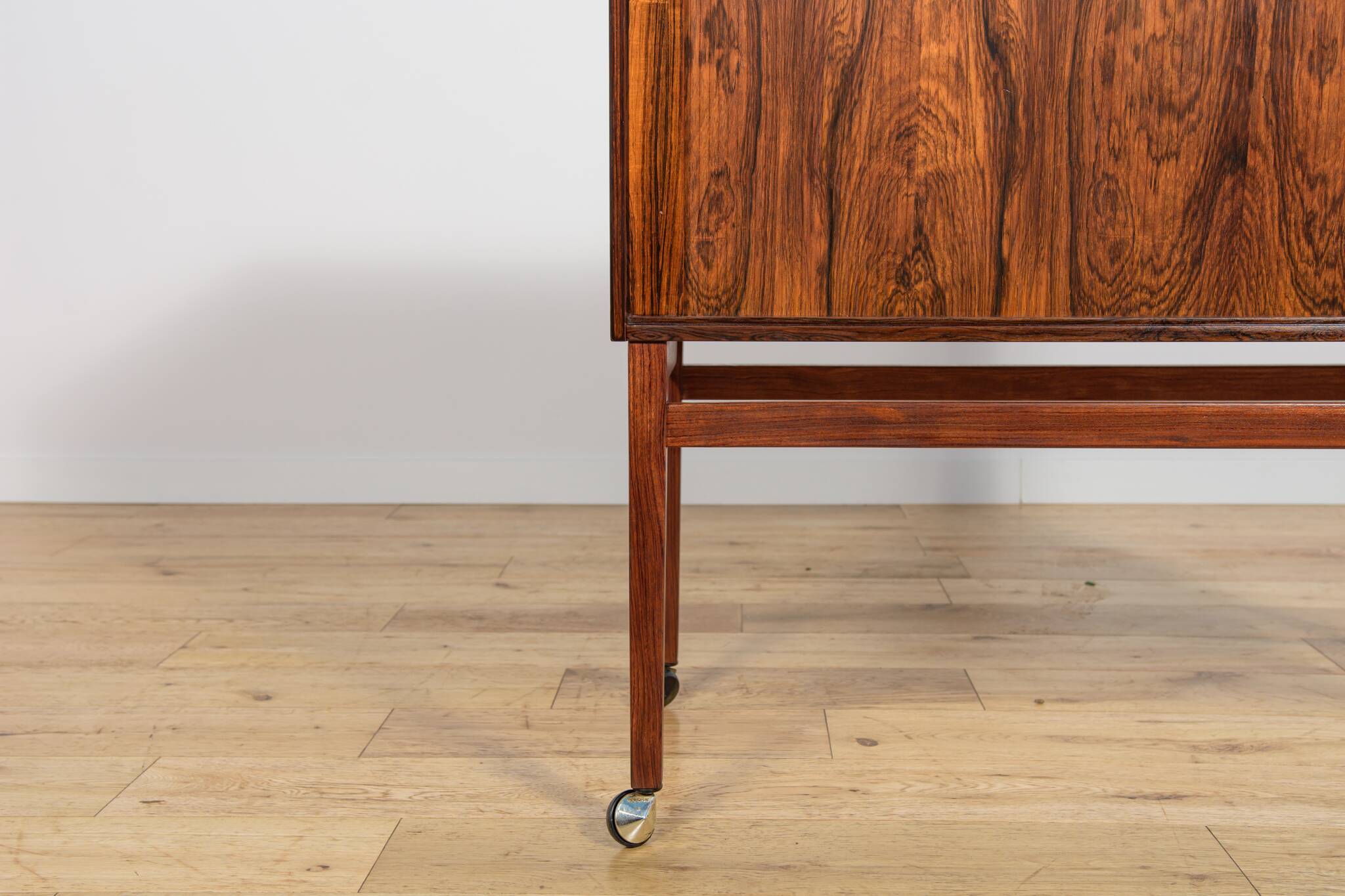 Mid-century rosewood bar with roller doors, Denmark, 1960s