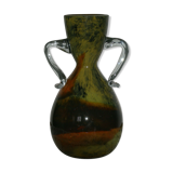Vase en pâte de verre effet marbre