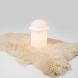 All glass table or floor lamp by Karel Volf, Valasske Mezirici, 1970s