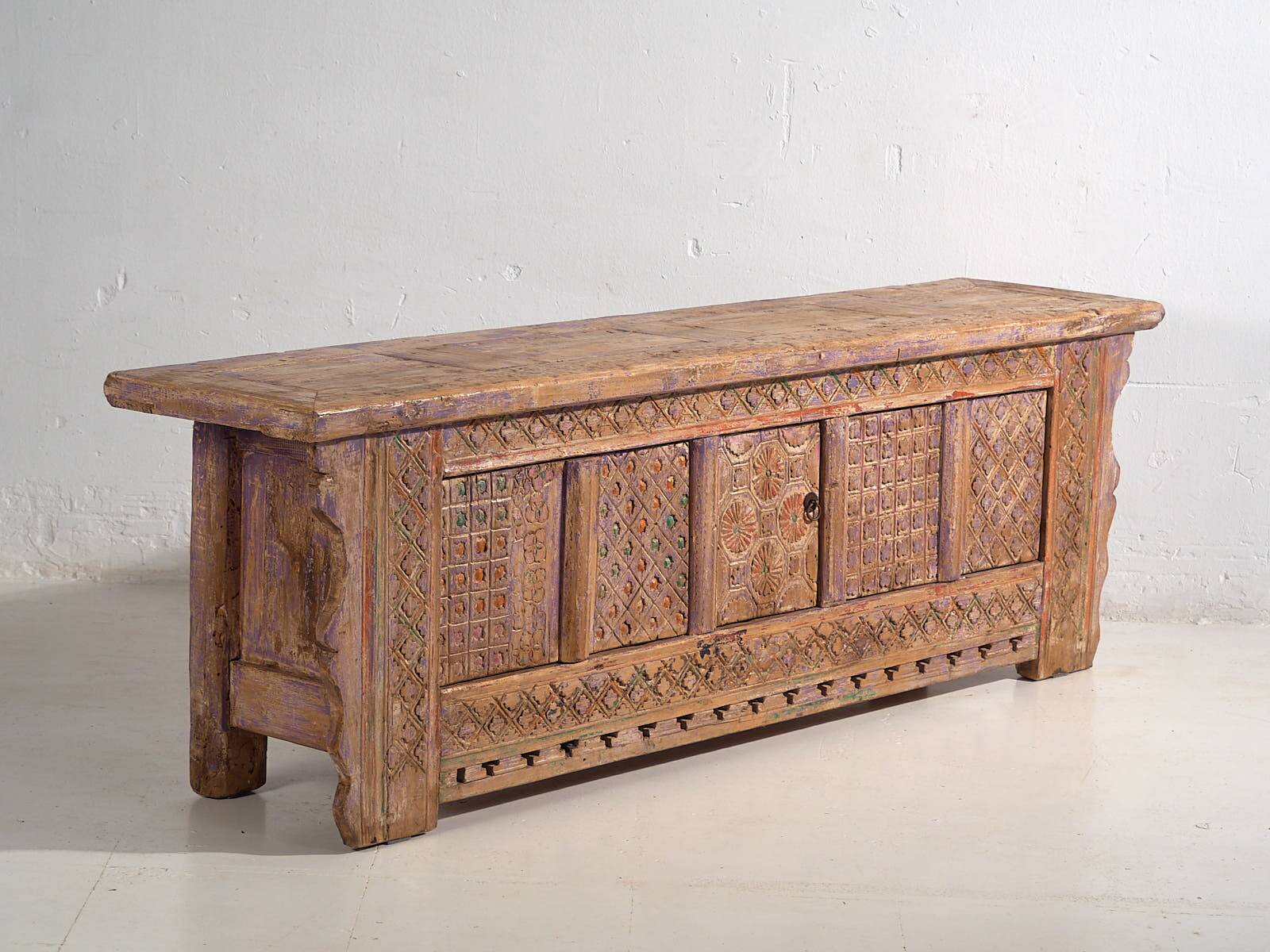 Antique carved sideboard in purple tones (c.1850) #65