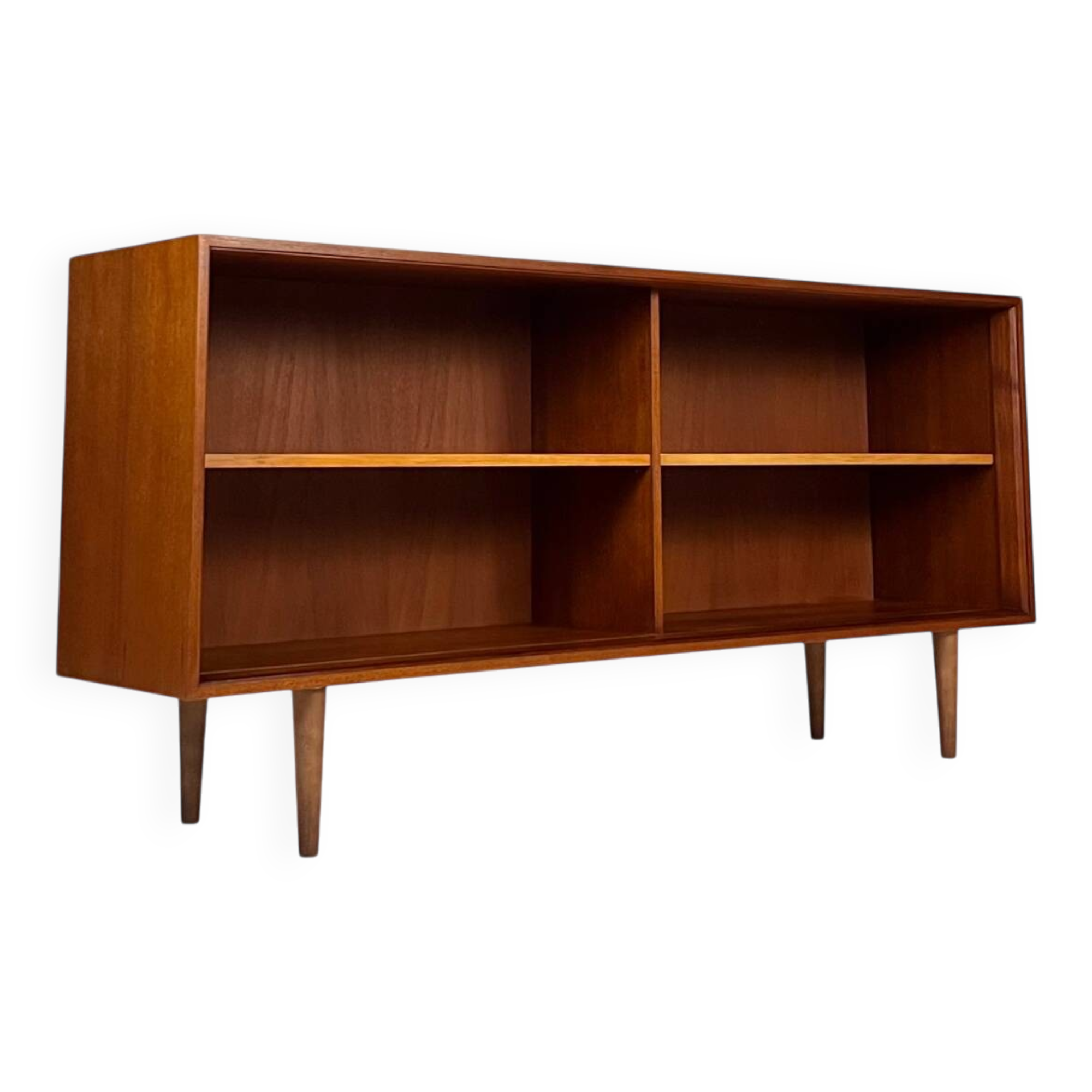 Vintage teak sideboard lowboard shelf bookcase 60s
