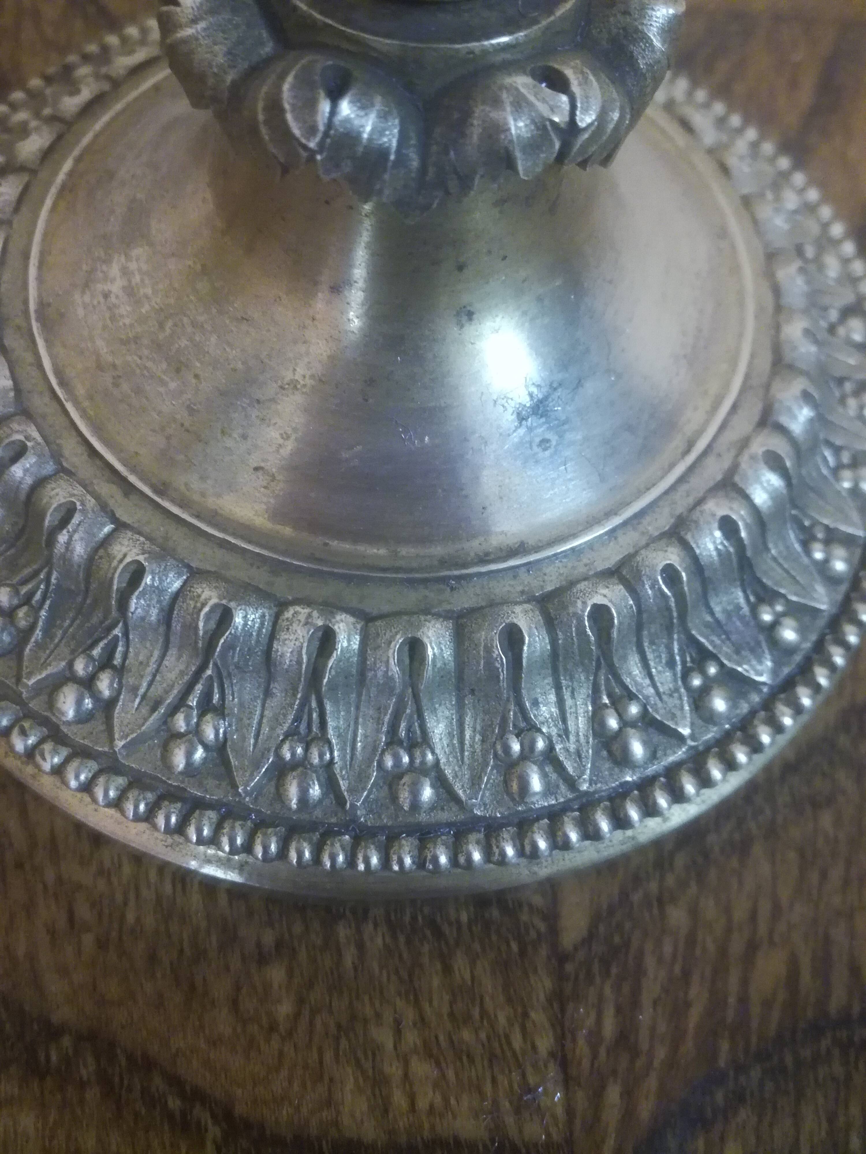 Golden bronze candlestick