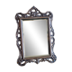 Small antique table mirror in Louis XVI style, silver-plated metal.