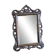 Small antique table mirror in Louis XVI style, silver-plated metal.