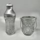 1960s Italian Mid-Century Cut Crystal & Brushed Metal Cocktail Set by Arir