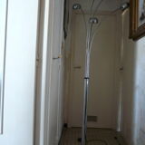 Floor lamp 5 branches inox base marble