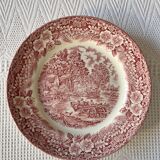 Series of 6 flat plates English earthenware