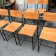 6 black metal and leather chairs by Giandomenico Belotti for Alias, Italy, 1979