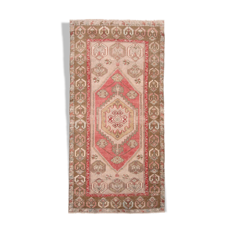 3x7 Small Size Wool Tapis Rug, 220x111Cm