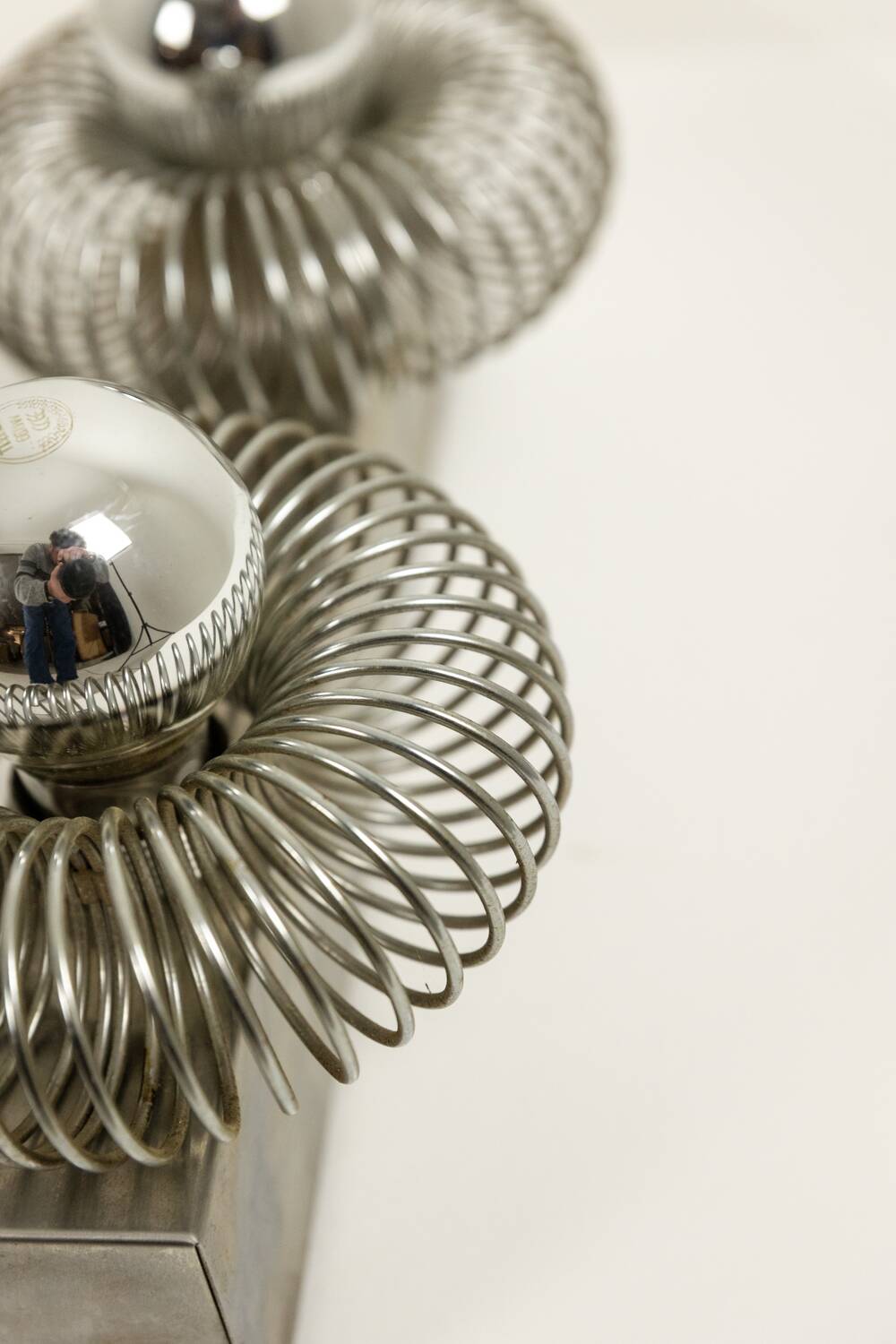 Brushed metal wall light Andrea Lazzari, 1970s