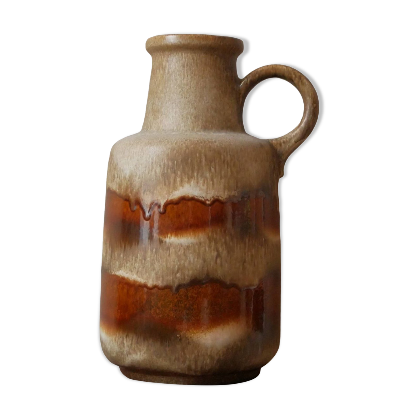 German ceramic floor vase west germany scandinavian decoration